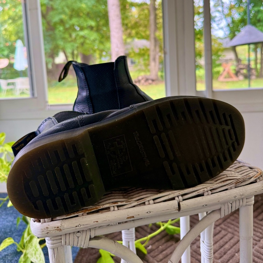 Dr. Martens Black Boots with Yellow Stitching - Picture 3 of 5